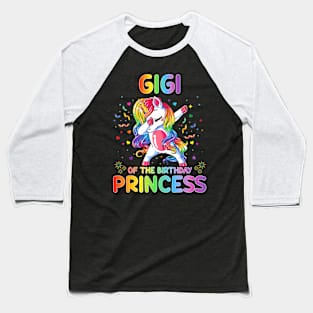 The Birthday Princess Girl Dabbing Unicorn Baseball T-Shirt